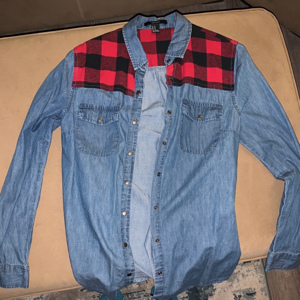 jean button up